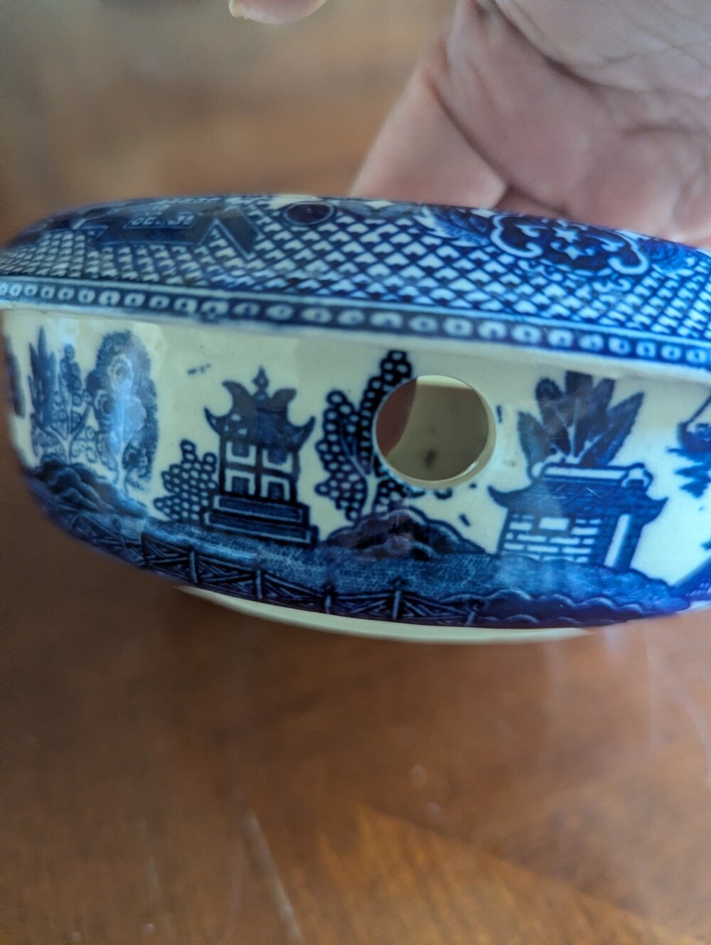 1920s Blue Willow Design Japan Ashtray - Picture 6 of 10